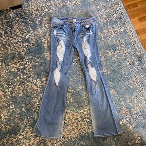 Blue asphalt flare jeans size 15 long